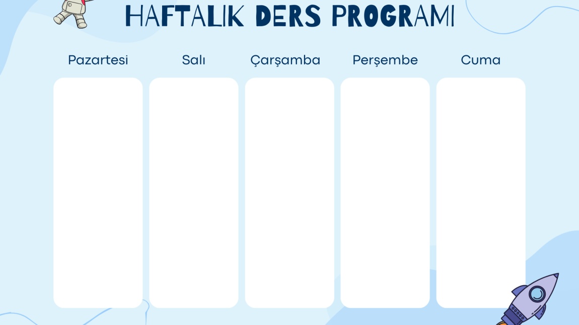 Haftalık Ders Programı 